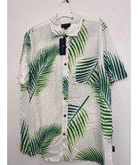 Margaritaville Men&#39;s Short Sleeve White Green Palms Button Up Shirt NWT ... - €13,58 EUR