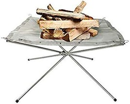 Rootless Heavy Duty Fire Pit: Collapsing Steel Mesh Fireplace, Holds 30+ Pounds - £35.95 GBP