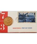1973 Bicentennial Commemorative First Day Cover Stamps and Medal - $9.95