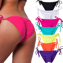 Womens Swimwear Sexy Tie Side Sweet Heart Brazilian Bikini Bottom Hipster Swimsu - £21.22 GBP