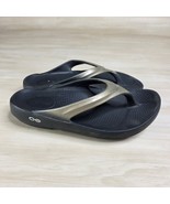 OOFOS OOlala Luxe Recovery Sandal Women’s Black/Latte Size 6 - $54.04 CAD