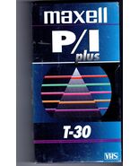 VHS Maxell P/I Plus T-30 VHS Blank Video Tape - $126.47 MXN
