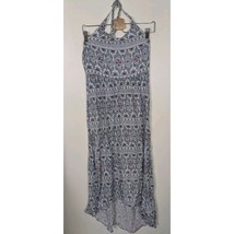 Roxy Large L Dress Lightweight White Blue Long (#16) - $12.99