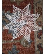 Vintage Shaped Doily Star Crocheted Handmade White - $16.74 CAD