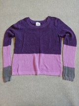 Mac &amp; Jac Knit Lace Oversize Sweater Womens Size Small Purple Sparkly  - £15.60 GBP