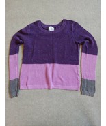Mac &amp; Jac Knit Lace Oversize Sweater Womens Size Small Purple Sparkly  - £15.53 GBP