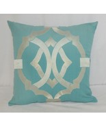 Split P 2806053CVR Pillow Plus Turquoise Margaux Geo Embroidered Cover 1... - £19.97 GBP