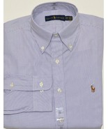 Ralph Lauren - Men&#39;s  Cotton Purple/White Button Down Dress Shirt - £39.29 GBP