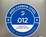 5-pack gauge .012 D&#39;Addario Plain Steel Singles Electric or Acoustic Guitar - £14.33 GBP