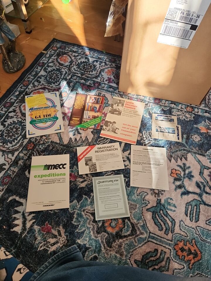 Commodore QuantumLink Booklets, Mailing Cards MECC Promotional Materials - $16.40