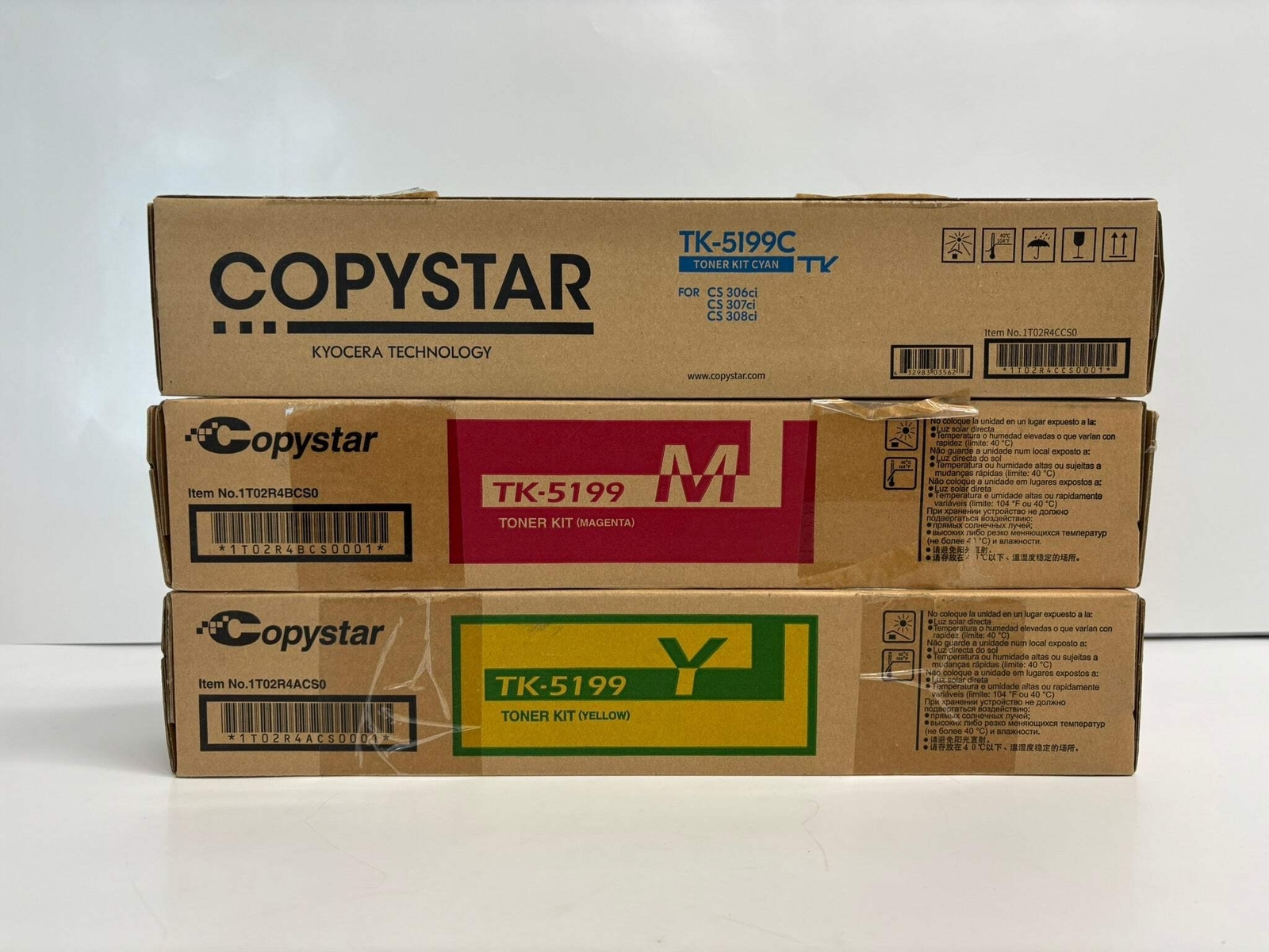 3 New Cosmetic OEM Kyocera / Copystar CS306ci,CS307ci,CS308ci TK-5199 CM... - $210.00
