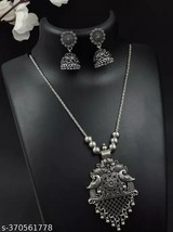 Indian Women Silver Oxidized Necklace Set Boho Fashion Jewelry Wedding W... - $28.39
