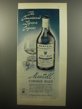 1950 Martell Cordon Bleu Cognac Ad - The Connoisseur&#39;s liqueur Cognac - £14.78 GBP