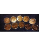 10) US 999 1OZ COPPER ROUNDS VF/ free SHIPPING &amp;HANDLING  - $423.35 MXN