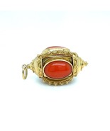 18k Yellow Gold Coral Cabochon Ornate Pendant 14.5g 1-3/4" x 7/8" - €2.161,86 EUR 18k Yellow Gold Coral Cabochon Ornate Pendant 14.5g 1-3/4" x 7/8" - €2.161,86 EUR
