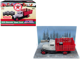 1930 Chevrolet Stake Truck with Eight Oil Barrels and Oil Derricks Diorama &quot;T... - £44.22 GBP