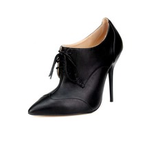 Women Sexy Pumps Black Silk Beauty  Thin Heel Large Size Women&#39;s Shoes 38-48 Siz - £60.03 GBP