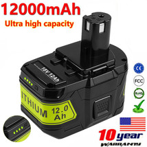 12Ah For Ryobi 18V Battery High Capacity 18Volt Lithium-Ion P102 P104 P109 - £57.47 GBP