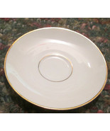 Saucer, White with Gold trim. Clearly marked in Gold, made in Germany - $20.85 CAD