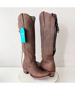 Lane OLIVIA JANE Knee High Womens Cowboy Boots 6 Brown Leather Western C... - $321.75