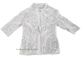 Womens Pinky White Lace Open Jacket Small Shirt Top Blouse wedding pocke... - $13.00