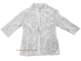 Womens Pinky White Lace Open Jacket Small Shirt Top Blouse wedding pocke... - £10.36 GBP