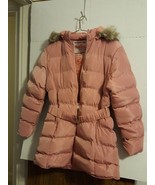 Lee Hanton Women&#39;s Sherpa lined hooded coat with belt XL Pink - £25.84 GBP