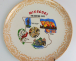 Vintage Colorful Missouri The Show Me State Decorative Plate 9.25&quot; With ... - $14.54