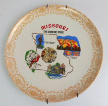 Vintage Colorful Missouri The Show Me State Decorative Plate 9.25&quot; With Hanger - £11.35 GBP