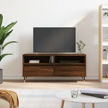 TV Cabinet Brown Oak 100x34.5x44.5 cm Engineered Wood - £44.20 GBP
