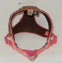 Top Paw Dog Harness Pink Brown Floral Size Medium - $99.37 MXN