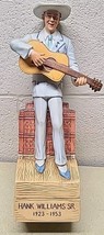 Vtg Hank Williams Sr. Empty collectible Whiskey decanter music box - Mis... - $169.89