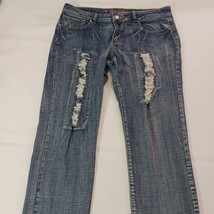 Elite Jeans Women’s Size 13/14 Blue Stretch Distressed Pants (34×32) PR95726 image 15