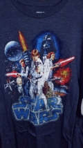 NEW Men&#39;s Star Wars Cotton Blend T-Shirt Crew Neck Blue Heather XL - £8.92 GBP