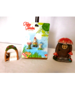 Miniature Fairy &amp; Garden House Figurines Mushroom&#39;s , 5 Piece Set NEW - $150.79 MXN