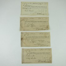 Columbus Chicago &amp; Indiana Central Railway Co Way-Bills Antique 1868-69 Lot of 4 - £15.65 GBP