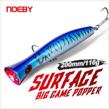 Noeby-Big Game Popper Fishing Lure, Artificial Hard Bait, Topwater Popper Wobble - £6.89 GBP+