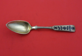 Russian Sterling Silver Dessert Spoon Moscow  1835 84=.875 vermeil 6 3/4&quot; - £99.84 GBP