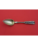 Russian Sterling Silver Dessert Spoon Moscow  1835 84=.875 vermeil 6 3/4&quot; - £100.19 GBP