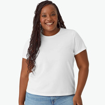 Bombas Women&#39;s 2X T-Shirt Crew Neck Cotton Soft White EUC - $24.75