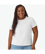 Bombas Women&#39;s 2X T-Shirt Crew Neck Cotton Soft White EUC - $479.55 MXN