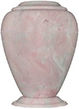 Large 235 Cubic Inch Georgian Vase Pink Cultured Marble Cremation Urn for Ashes - £217.02 GBP