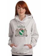 Malin Irish Coat of Arms Ash Hooded Sweat shirt - $649.73 MXN