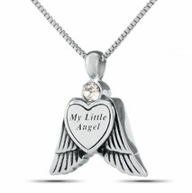 Sterling Silver &quot;My Little Angel&quot; Pendant/Necklace Cremation Urn for Ashes - £69.00 GBP