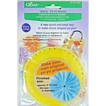 Clover QUICK Yo-Yo Maker Circle X-Large Yellow Plastic 2.5-in Sewing Cra... - $266.11 MXN