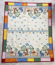 Winnie the Pooh Baby Quilt Comforter Piglet Eeyore Handmade 38&quot; by 46&quot; - £22.05 GBP