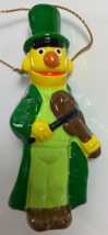 Vintage Sesame Street Muppet Ceramic Christmas Ornament Bert Playing Violin - £10.95 GBP