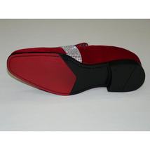 Men Formal shoes After midnight Velvet silver Crystal Slip on 6715 Red/Silver image 9