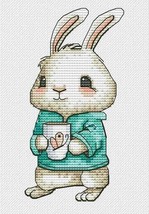 Bunny Cross stitch Coffee pattern pdf - Coffee for Bunny cross stitch co... - $6.49