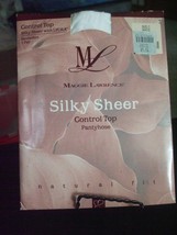 Maggie Lawrence Silky Sheer Control Top White Pantyhose - Size C - $9.70